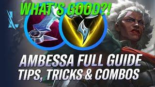 ULTIMATE AMBESSA GUIDE | TIPS, TRICKS & COMBOS! 3 GAMEPLAYS! | RiftGuides | WildRift