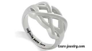 Infinity Ring - Love Ring Engraved "Infinity Pure Love", Sizes 6 to 9