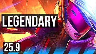 KATARINA vs CASSIOPEIA (MID) | Legendary, 18/5/9, 46k DMG | EUW Master | 25.9