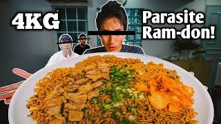 4KG Parasite Ram-don Challenge! | Chapaguri Black Bean Noodle with Steak Mukbang!