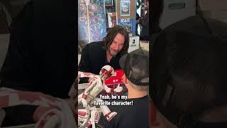 Keanu meets a kid superfan #keanureeves #brzrkr #johnwick #thematrix #comics #shorts