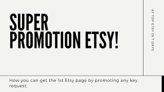 Etsy promoted listings strategy 2019 - Listings in TOP Etsy in 7 days! Etsy SEO. Skillshare Course