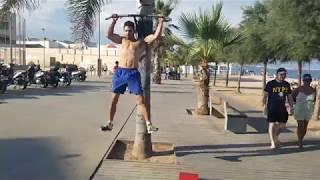 AWESOME DANCING SKILLS ON A PULL-UP BAR