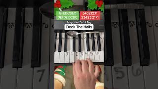 Deck the Halls Piano Easy Tutorial ️ #piano #pianotutorial #christmas