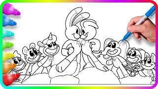 SMILING CRITTERS Coloring Pages - Versus / Satisfying Coloring Poppy Playtime