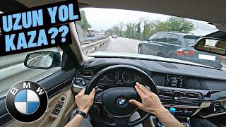 BMW İLE UZUN YOL | KAZA YAPIYORDUK ! BMW F10 520D UZUN YOL VLOG