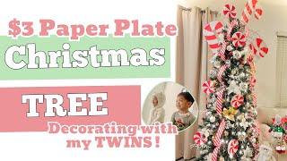 Easy DIY Peppermint Candy Christmas Tree | Christmas Tree Decoration Ideas 2024 | Holiday with TWINS