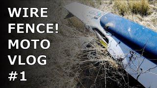 WIRE FENCE CAME OUT OF NOWHERE! - Almost ruined my new Husqvarna Motorcycle! - Moto Vlog #1