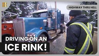 Truck Tangles on Slippery Slopes! - Highway Thru Hell - Reality Drama