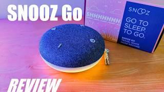 REVIEW: SNOOZ Go Travel White Noise Sound Machine | Portable Bluetooth Speaker | LED Night Light!