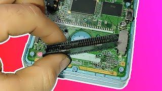 Replacing a broken cartridge reader on a gba sp