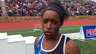 Watch Grace Stark win the 100 hurdles in 13.16 and 100 dash in 11.74