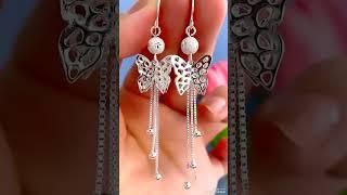 Fancy silver earrings | Earrings Design | Cute earrings | Latest fashion