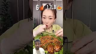 Ireact this asmr eating 6 chicken lolipop challange #shorts video