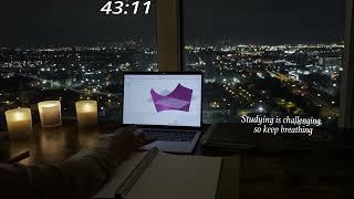 1 Hour Study with me| No music| Background Noise| Mindful Studying