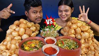 80 SPICY PANIPURI CHALLENGE | GOLGAPPA EATING | SPICY MATKA GOLGAPPA CHALLENGE | FOOD CHALLENGE