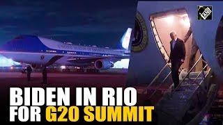 American President Joe Biden arrives for the G20 summit in Rio de Janeiro, Brazil