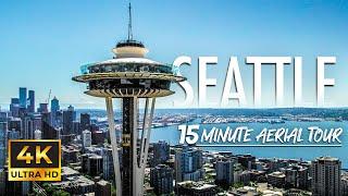 Seattle Washington Aerial Tour | Sightseeing from Above in 4K