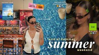 vlog: kissing summer GOODBYE  brat rave, pool time, thrifting, & MORE