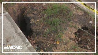 6-foot-deep sinkhole reappears in Charlotte neighborhood. Neighbors say the city needs to do more