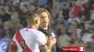 Paolo Guerrero se enfurece con Claudio Pizarro por gol de Uruguay Eliminatorias Rusia 29/03/2016