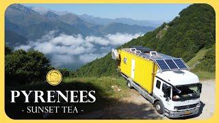 SILENT WILD CAMPING EXPERIENCE with our CONTAINER EXPEDITION TRUCK - FRENCH PYRENEES