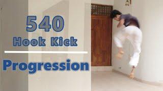 My 540 Hook Kick Progression (1 week)