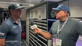 Cam Waters speaks with Roland Dane pre-race at Sonoma