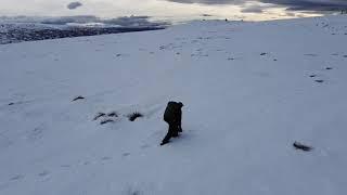 Hiking  in  the snow