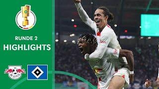 Poulsens Doppelpack ebnet Kantersieg | RB Leipzig - HSV 4:0 | Highlights | DFB-Pokal - 2. Runde