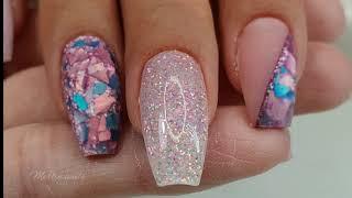 How to work with gel  Best Glitter nails by @Merlin nails | Nail sculpting video