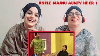 INDIAN reaction to UNCLE MAJNU AUNTY HEER 1/ Pakistani funny stage drama