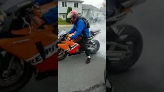 REPSOL CBR RR | Rolling BURNOUT | INTENSE PEEL!