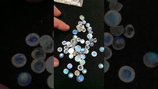 Rainbow moonstone round cabochons