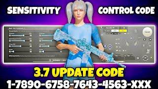 BGMI 3.7 UPDATE SENSITIVITY CODE | BGMI BEST SENSITIVITY SETTINGS | BGMI ZERO RECOIL SENSITIVITY