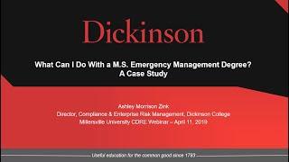 Ashley Zink, What can I do with a M.S. in Emergency Management Degree?