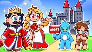 Milo and Chip PLUSHIES get ADOPTED by RICH ROYAL FAMILY in Roblox