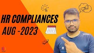 HR Statutory Compliances Due Dates Aug 2023 | Statutory Solution