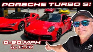 GOODBYE SF90 HELLO TURBO S? * Taking delivery FIRST PORSCHE!  2024 Porsche 911 Turbo S 0-60 MPH TEST