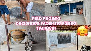 Resultado final do nosso piso️decidimos fazer no quintal todo(reta final da obra)