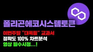 폴리곤에코시스템토큰 [긴급] 이번주말 "대폭등" 교과서, 정확도 100% 차트분석, 영상 필수시청...! #코인시황