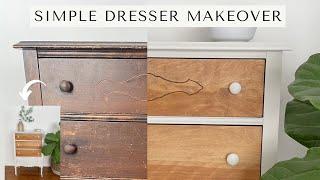 Easy Dresser Makeover On A Small Budget | Beginner Dresser Flip