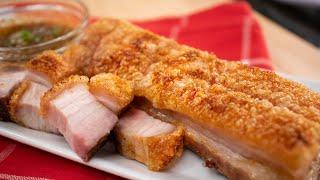 CRISPY PORK BELLY RECIPE - No Boil, No Fry, No Salt Crust หมูกรอบ ไม่ต้ม ไม่ทอด