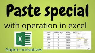 How to use Paste Special in Excel?