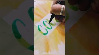 Watercolor Backgrounds Made EASY with Brush Pens #shorts / Doms brush pen #calligraphy