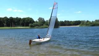 Viola 14 sailing canoe - large sail trial