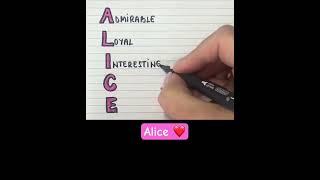 Meaning of the name ALICE #meaning #name #alice