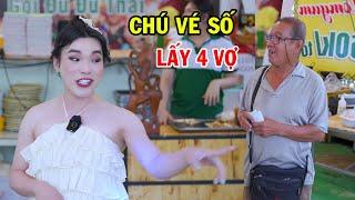 Ty Thy phỏng vấn chú bán vé số lấy 4 vợ - Ty Thy Vlog Gỏi đu đủ