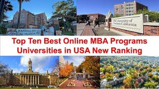 Top Ten ONLINE MBA PROGRAMS Universities in USA New Ranking