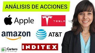 ANÁLISIS TÉCNICO DE ACCIONES: APPLE, TESLA, AMAZON, AT&T e INDITEX